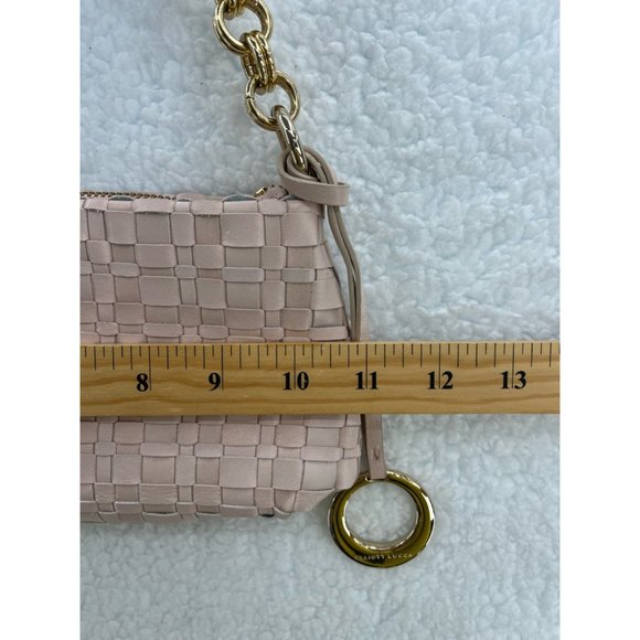 Elliott Lucca Womens Intreccio III Hobo Handbag Pink Basket Wave Sling S New - Picture 3 of 9